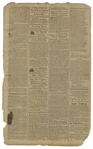 Philadelphia Newspaper From 18 September 1787, Reporting on the Constitutional Convention That Ended a Day Earlier on 17 September, When the U.S. Constitution Was Signed